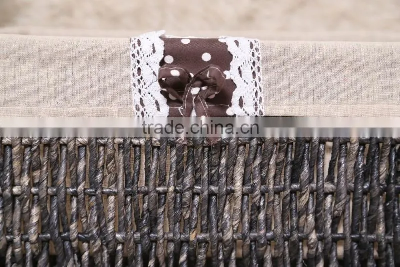 Gift Basket Handmade Paper Rope Basket With Liner