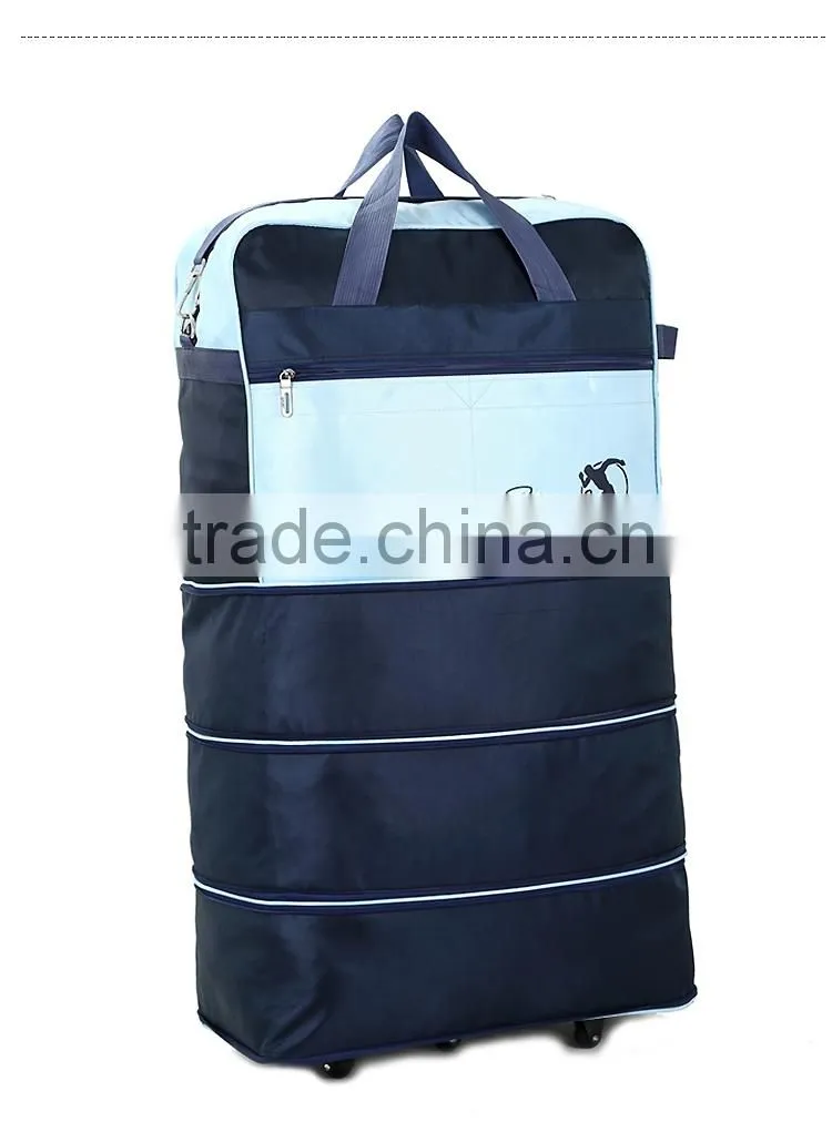 420D Crinkle Nylon 2016 travel bag on wheels or with wheels