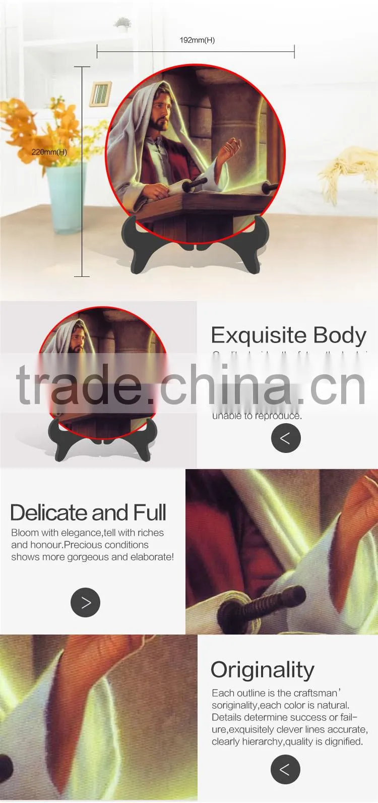 Wholesale artificial religious decor coal carving crafts