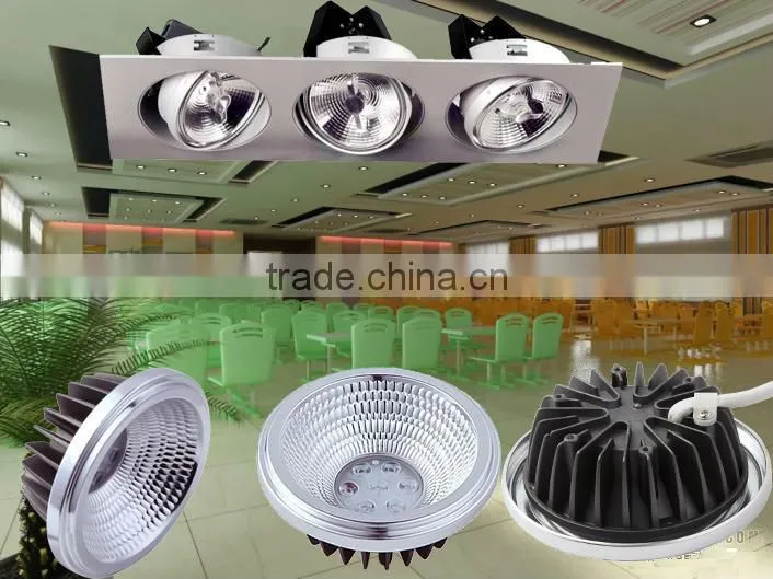 Factory wholesale anti-glare CE RoHS 12w 15w ar111 light 111*50mm