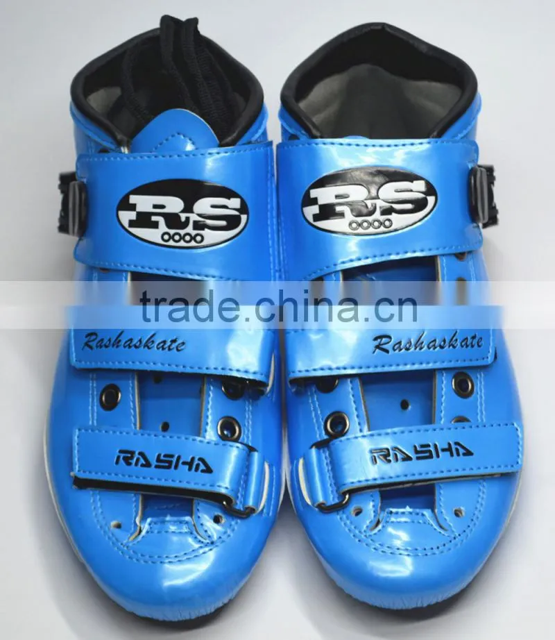 roller skate carbon shell 100%handmade Speed Racing boots skating boot Blue color Inline Skate Shoes Roller Skate in stock