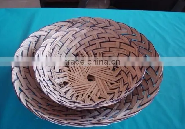 Pattern style decoration bamboo fruit basket