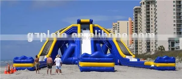 World ' s biggest exciting three runway inflatable water slides