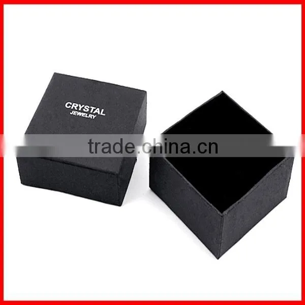 Customized Black Jewelry Paper Box With velvet