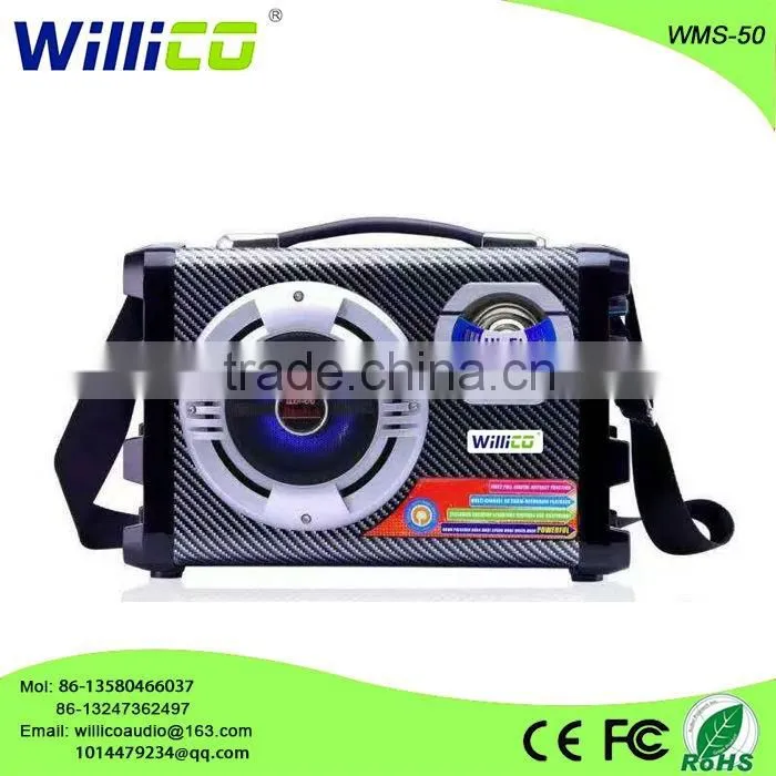 Mini portable FM speakers bluetooth speaker with rechargeable battery