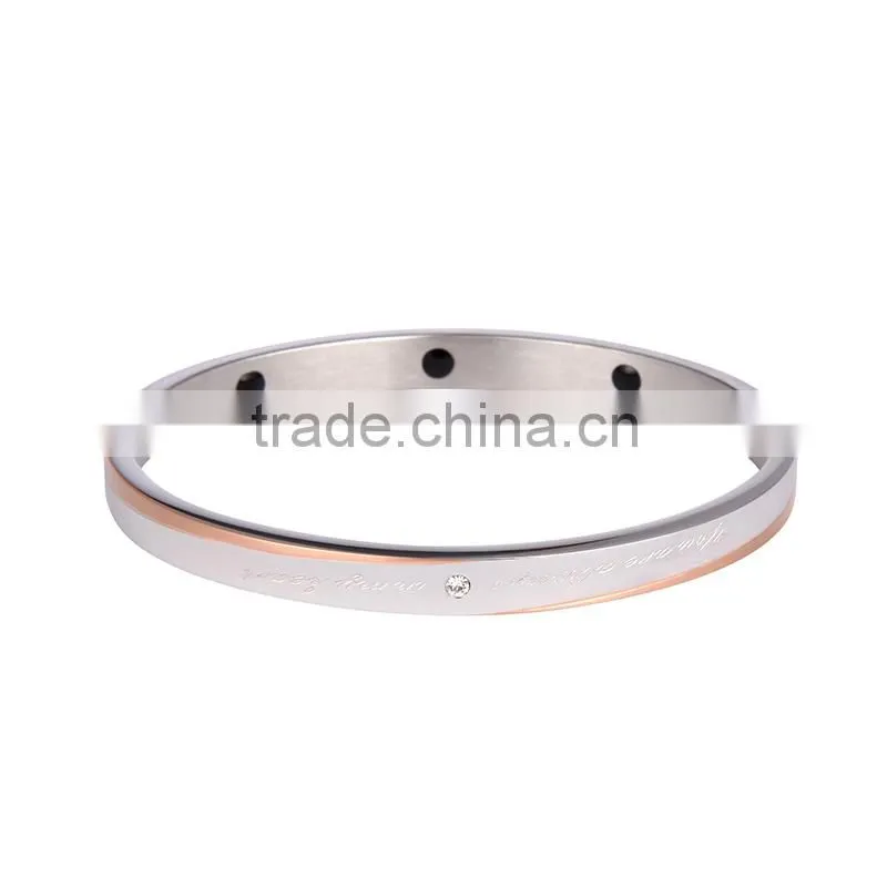 Noproblem P082 stainless steel tourmaline casual personalized fitness crystal energy bracelet