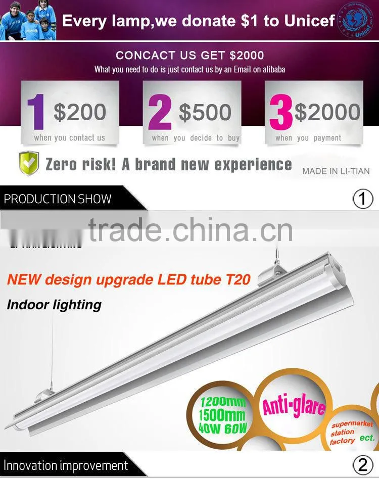 40w 60w 2015 new tube led lighting,led light tube,led fluorescent tube
