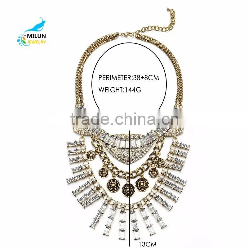 New Arrival Top quality Z design fashion necklace women choker bib crystal Necklace statement Neckalces