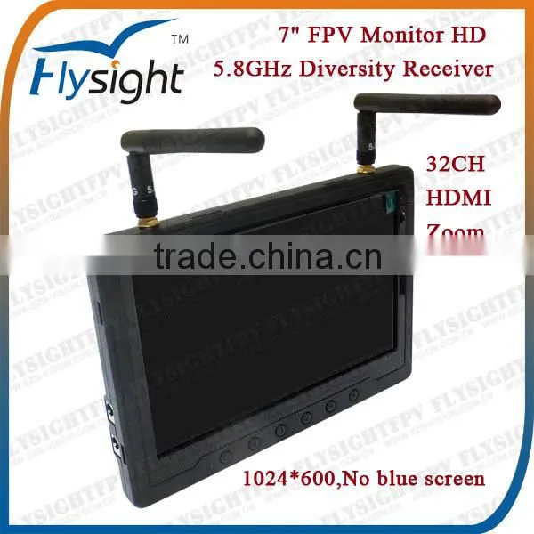 D530 5.8GHz 7 inch LCD FPV Monitor with HDMI Input for RC Airplane Accessories