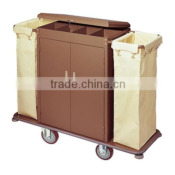 K-003movable aircraft cleaning service trolley/lockable door service cart