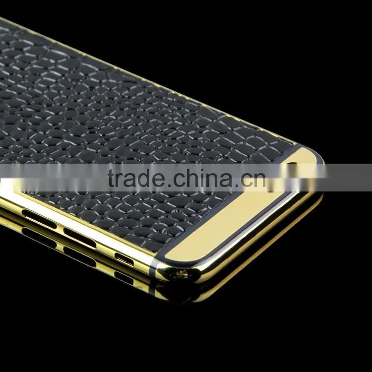 Special leather design for iphone gold back for iphone gold 24k housing