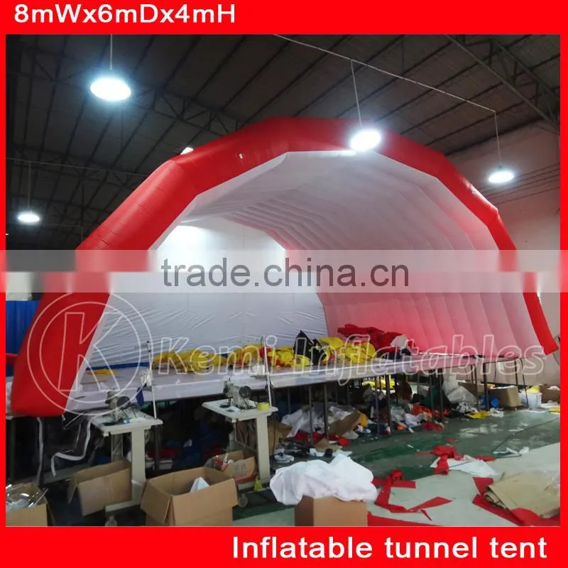 Red white 8x6x4mH giant inflatable stage tent Commercial Inflatable tunnel tent outdoor events inflatable tent Inflatable marque