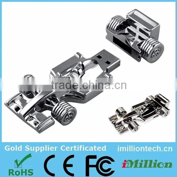 Charming solid metal USB Thumb Drive in the shape of a Formula 1 racing car