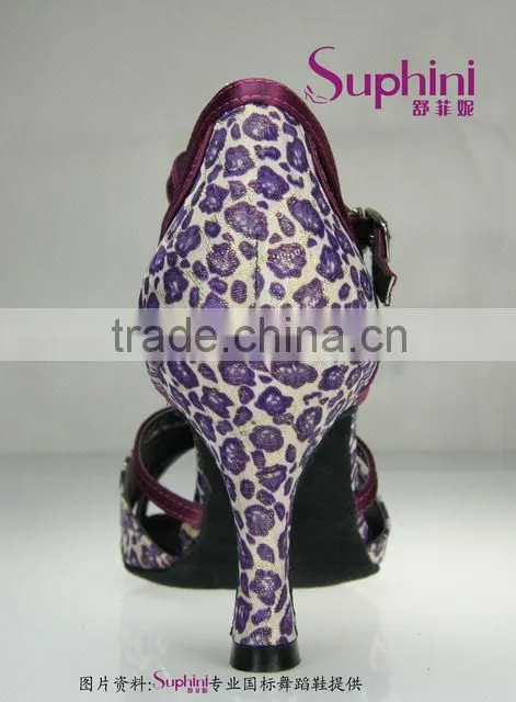 Suphini Top Line Dance Shoes Leopard Latin Dance Shoes