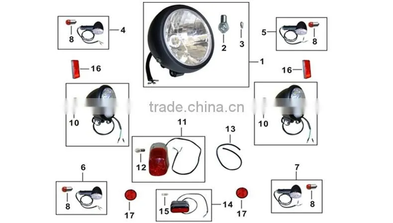 Quality guarantee hot sale motorcycle headlight for sale