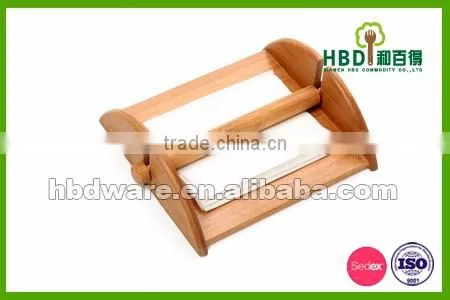 2016 amazon best selling premium high quality wood bamboo napkin holder