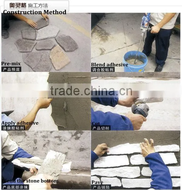 Artificial stone wall angle