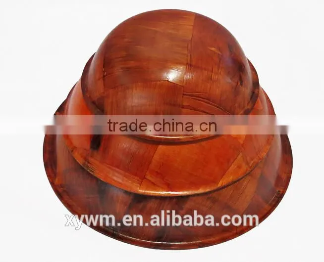 TUV Certification HOT Cheap Mahogany Solid Wooden Woven Nut Bowl Set