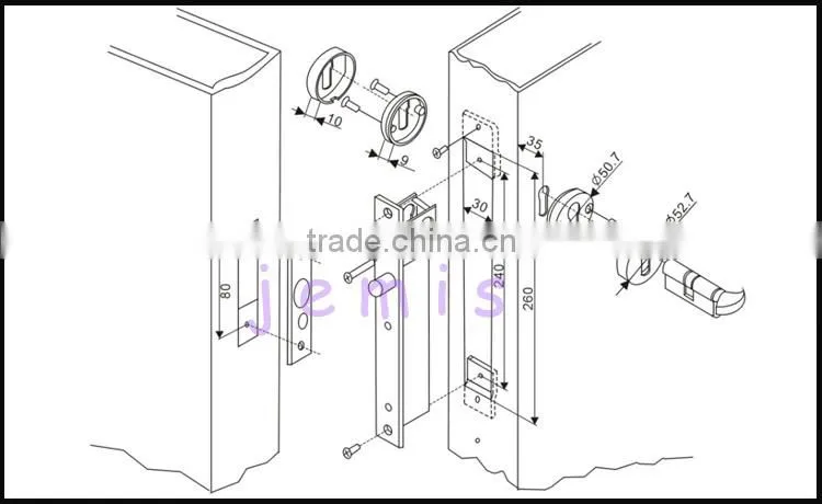security lock for access control system JM-500LTS