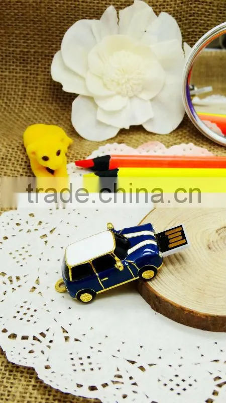 fashional cartoon car usb flash drive with full color printing
