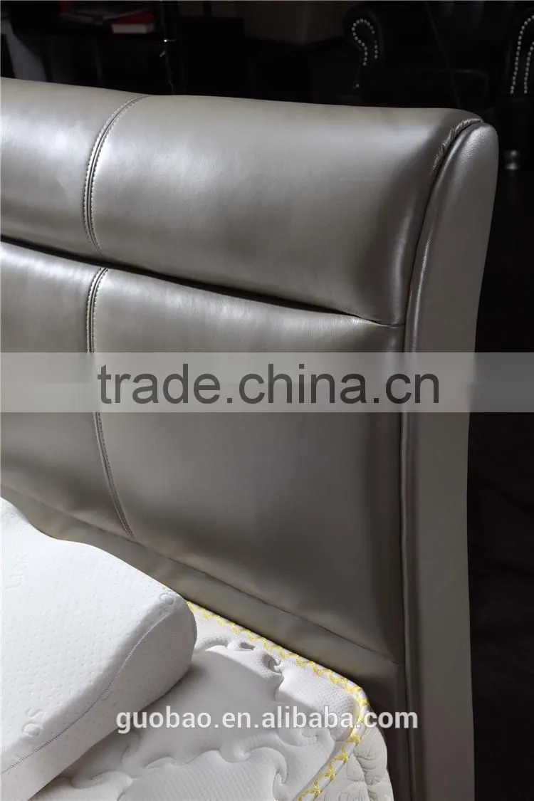 G6631 home bedroom furniture/soft bed with storage drawers/latest leather bed designs with storage drawers