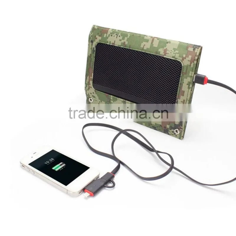 New premium 10W 5V built-in 6000mah polymer battery sun power solar panel outdoor charging for mobile phone