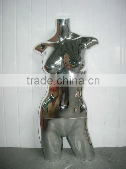Plastic Chrome Female torso Mannequin sale