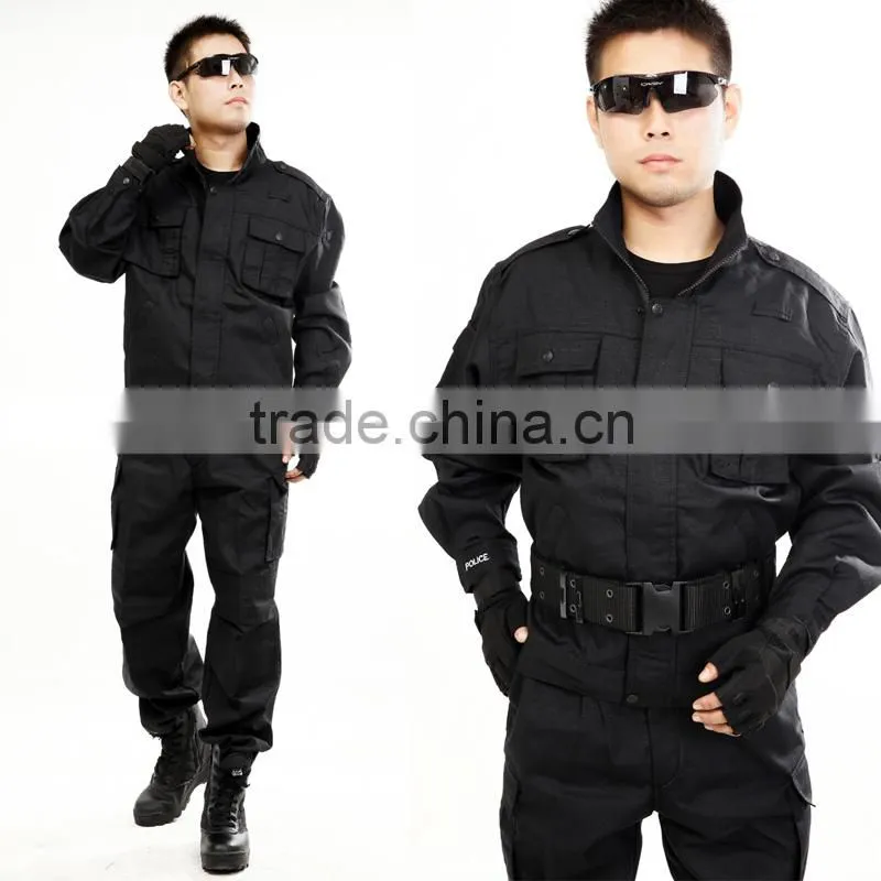 cotton polyester ripstop black Ukrainian Military Uniform Set