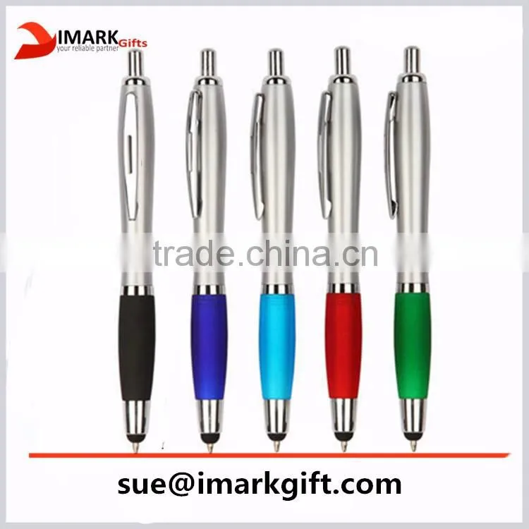 Stylus Gemini 2 in 1 Retractable Stylus Logo Ballpoint Pen for touch