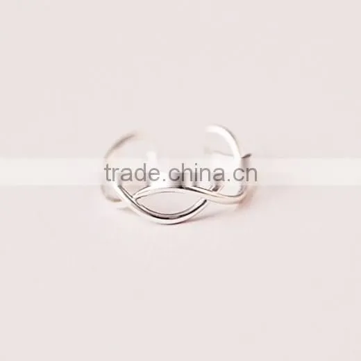 925 sterling silver wave fashion design ring adjustable ring fashion women ring jewelry supplies 6260554