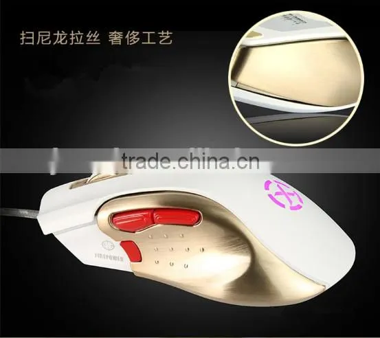 latest private model metal sides 8d funny computer glowing gaming mouse with driver