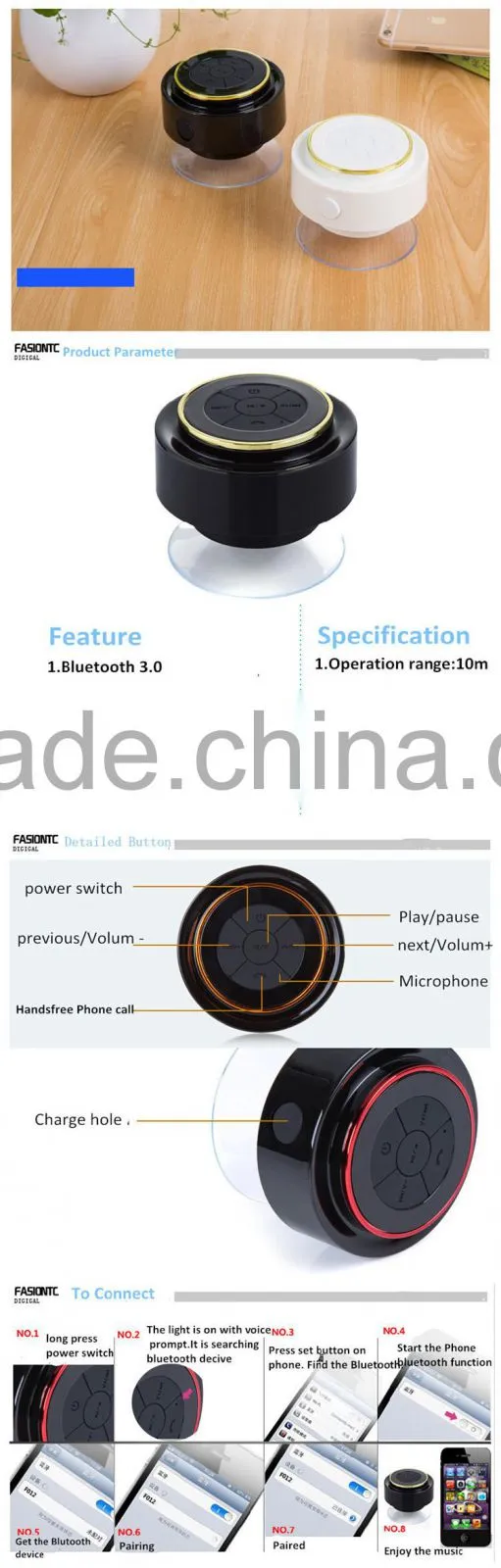 F012 white/orange color bluetooth woofer speaker,hifi woofer speaker,stereo woofer speaker