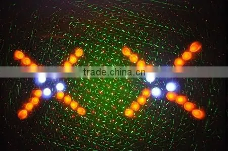 8W RGB LEDs and 150mW RG Fireworks Twinkling Laser Light