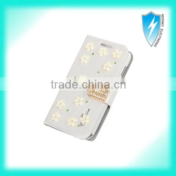 luxury mobile phone case with diamond for iphone6