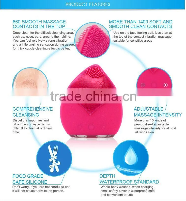 Customized the first generation anion silicone facial cleansing instrument