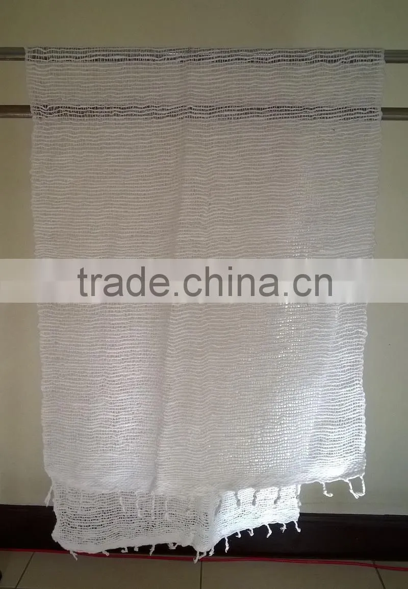 Beige Scarf and Shawl Genuine Naturally Dyed Colour Handmade Handcraft Weaving Scarfs & Shawls from Thailand