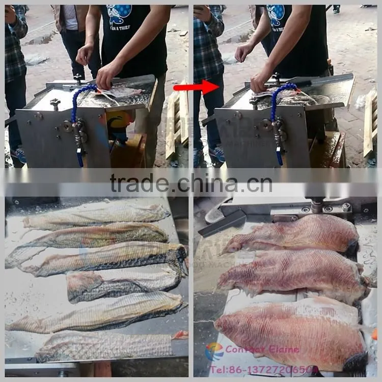 Industrial Automatic Fish Skin Removing Removal Processing Machine