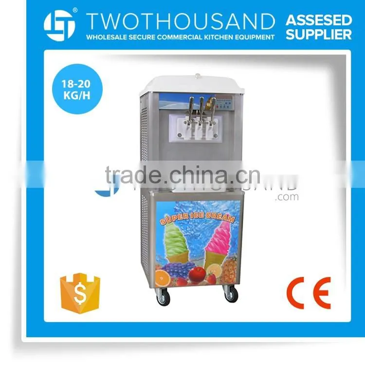 2017 Single Compressor AISI 201 Swirl Freeze Ice Cream Machine