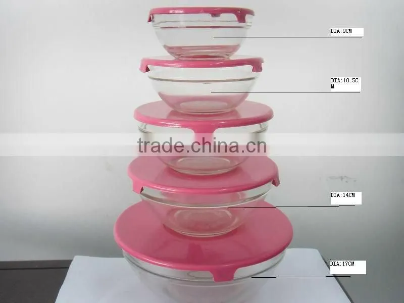 promotion glass bowl set 5