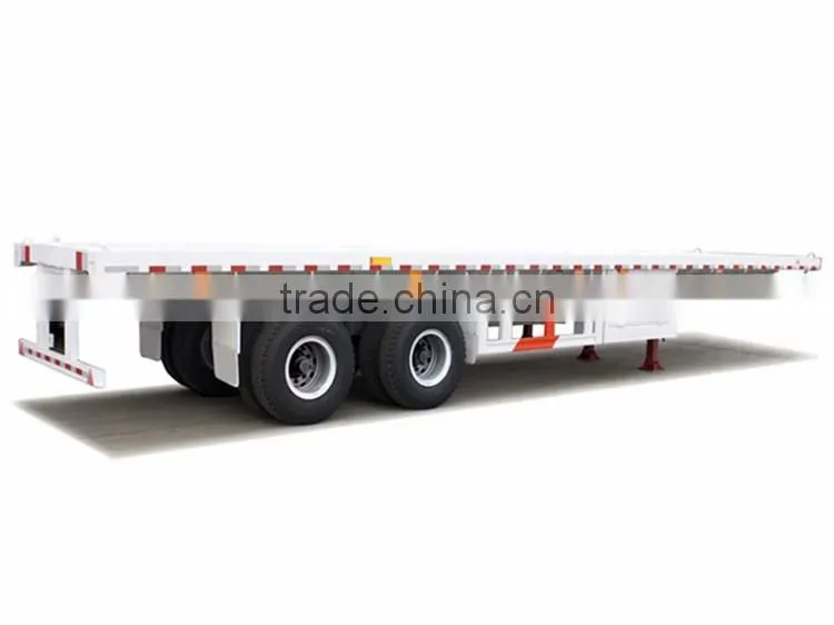 Double use 40ft tri-axle twisted lock flatbed trailer