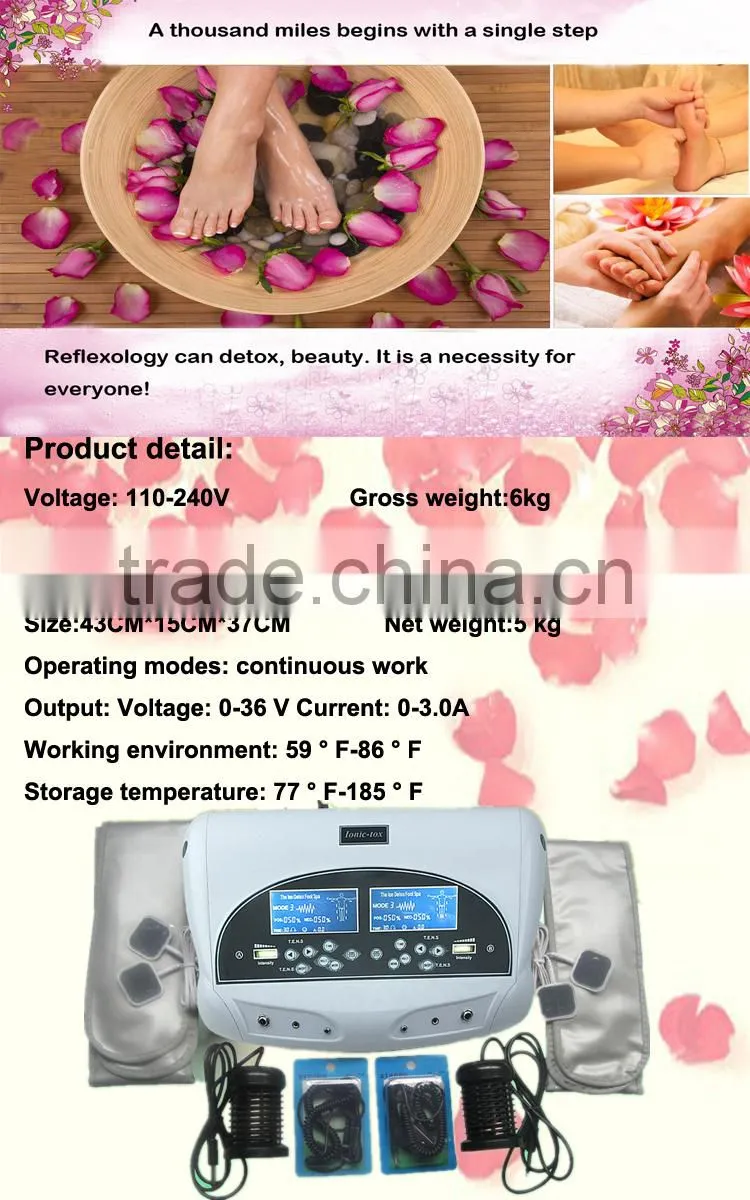 2017 Dual iron detox foot spa With Dual system of detoxification spa