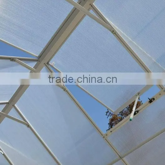 latest 6mm polycarbonate sheet aluminium greenhouse HX66125-5