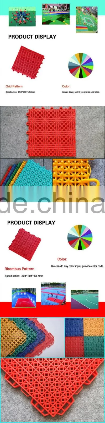 stylish interlocking sport flooring for playground, kindergarten