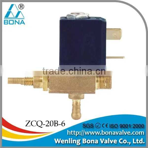 1/8"x6.5mm Brass steam control valve 12V 24V 42V Soleonid Valve ZCQ-20B-4