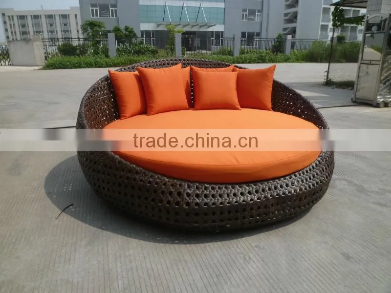 leisure rattan outdoor furniture wicker round bed garden furniture