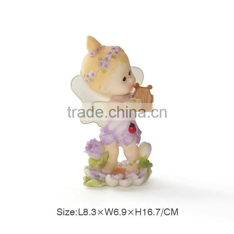 2016 polyresin material decorative music angels