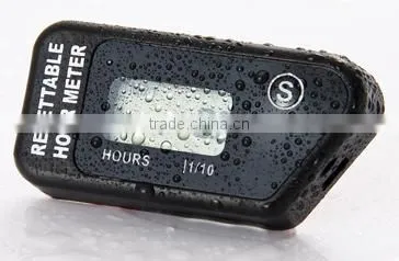 Resettable LCD hour meter waterproof for gas engine