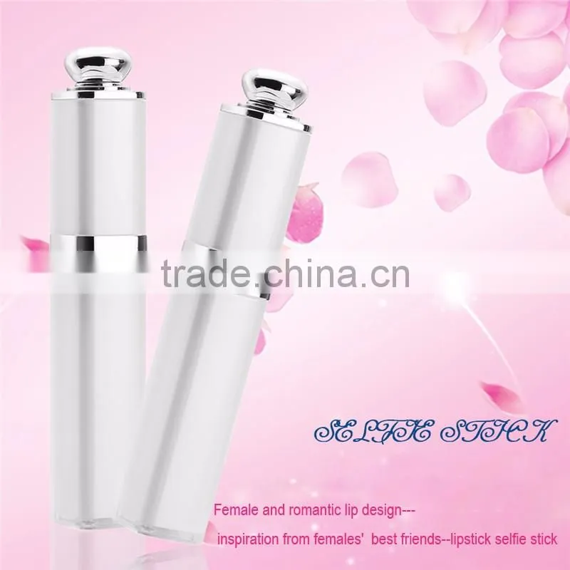 Good quality lipstick style selfie stick portable lipstick selfie stick for smart phone