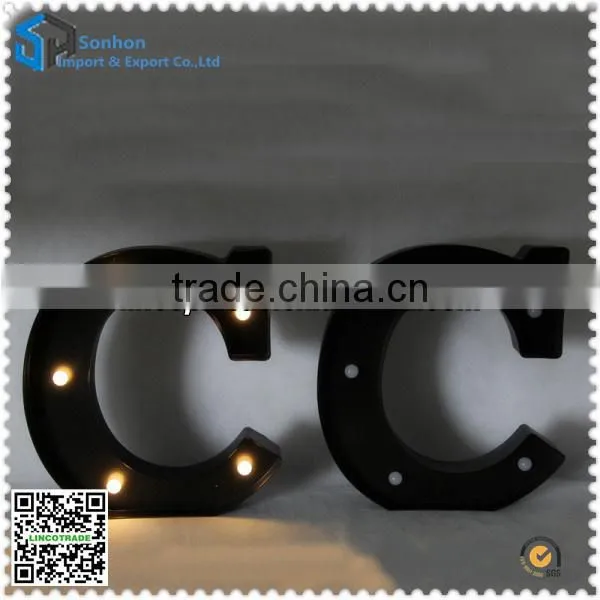 New Style Plastic LED Lighted Letters/ Letter" C" Decoration Lamp With Battery