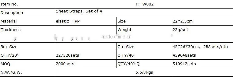Sheet Straps/bed straps/bed sheet straps/bedroom accessories